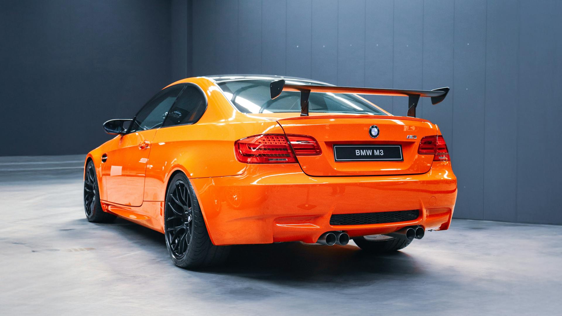 Orange BMW after professional auto detailing