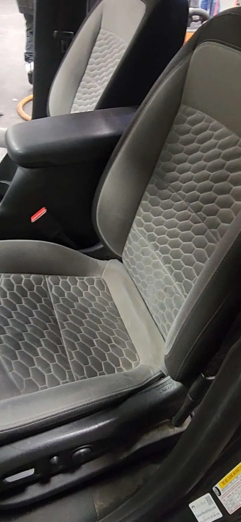 Car Seat Cleaning - before